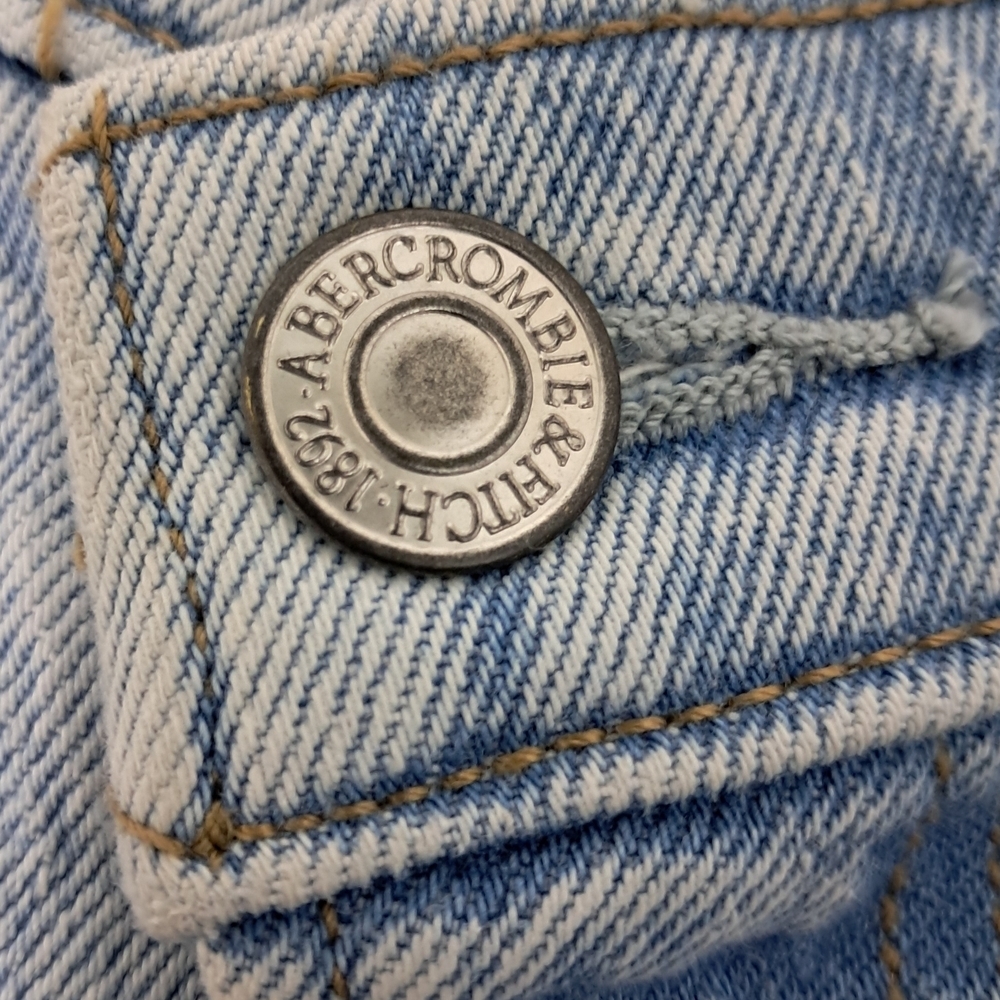 Abercrombie & Fitch Blue Straight Leg Jeans Relaxed Fit Size 25/0s - Picture 7 of 16
